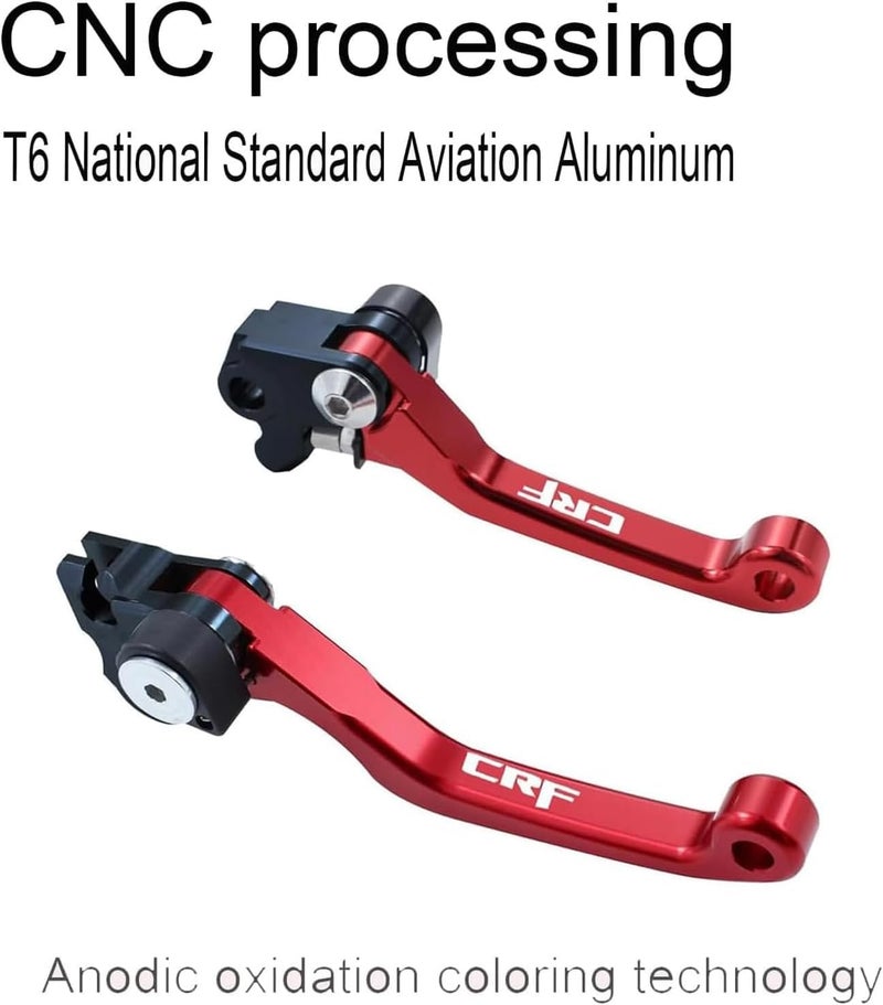 Adsspro Motorcycle Billet Foldable Brake Clutch Lever Handle CNC Aluminum Pivot for CRF125F CRF125 F CRF 125 F 2014-2022 2014 2015 2016 2017 2019 2019 2020 2021 2022 Dirt Pit Bike Motocross Motorbike - Image 3